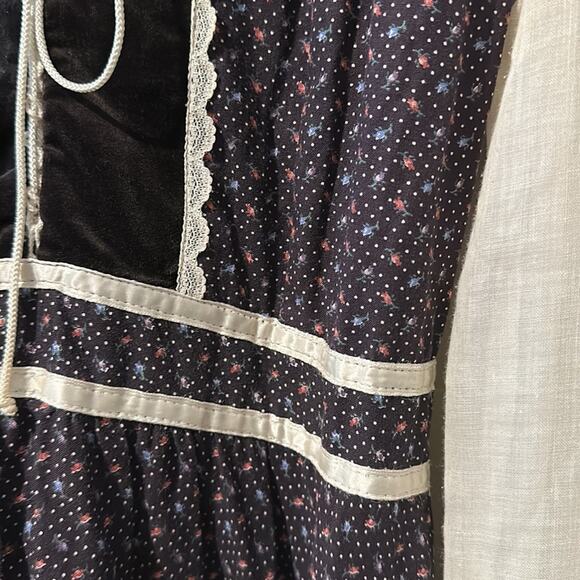 GUNNE SAX Dress Velvet Corset Vintage - Picture 6 of 11